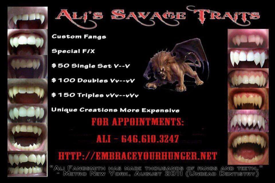 Ali’s Savage Traits – Custom Fangs & SFX